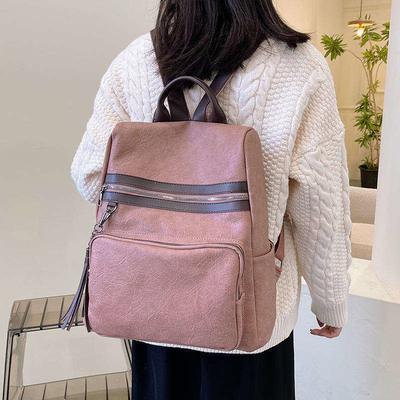 Waterdichte Computer Laptop 2weg rugzak voor meisjes Bange Bag Custom PU leer