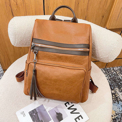 Waterdichte Computer Laptop 2weg rugzak voor meisjes Bange Bag Custom PU leer