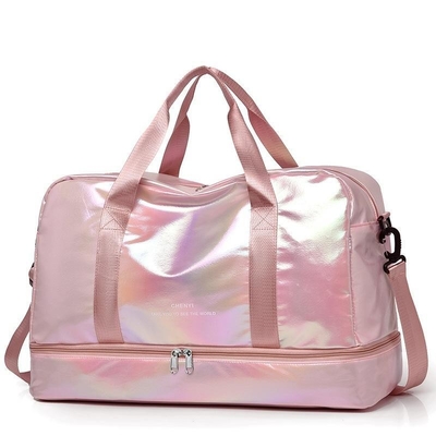 Rectangular Unisex Cross Body Fitness Bag in paars met grote capaciteit
