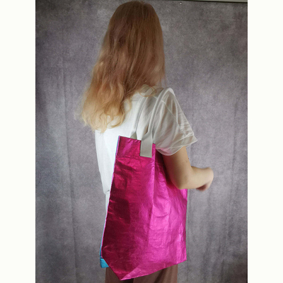 Single Handle Fashion Style Kraft Paper Household Storage Bag Tote Bag Grote capaciteit