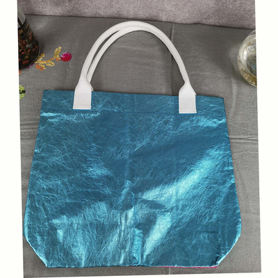 Single Handle Fashion Style Kraft Paper Household Storage Bag Tote Bag Grote capaciteit