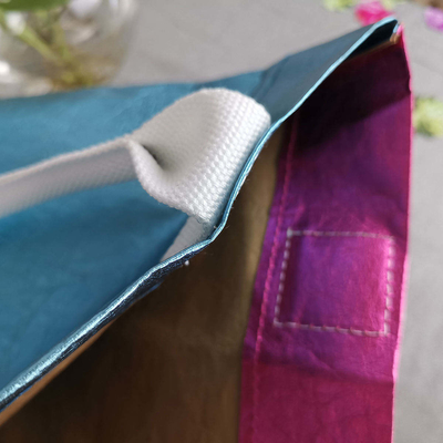Single Handle Fashion Style Kraft Paper Household Storage Bag Tote Bag Grote capaciteit