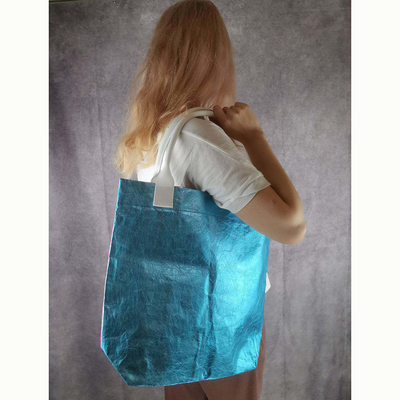 Single Handle Fashion Style Kraft Paper Household Storage Bag Tote Bag Grote capaciteit