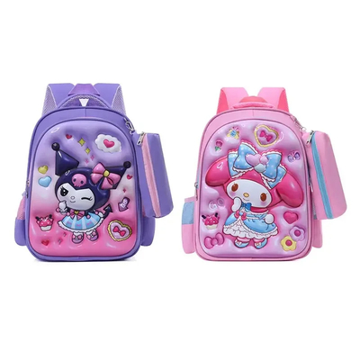 maatwerk 2024 3D Sanrio Cartoon Printing Kinderdagtas Student Rucksack Waterdicht kinderen mymelody Rucksack voor kinderen School Rucksack