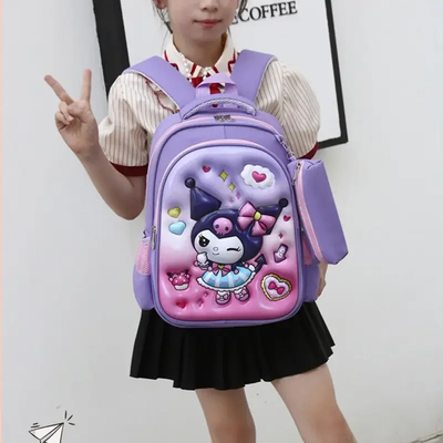 maatwerk 2024 3D Sanrio Cartoon Printing Kinderdagtas Student Rucksack Waterdicht kinderen mymelody Rucksack voor kinderen School Rucksack