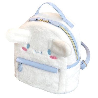Groothandel schattig harig pluis hond mini rugzak voor meisjes dubbele schoudertas voor kinderen cadeau kawaii school rugzakken