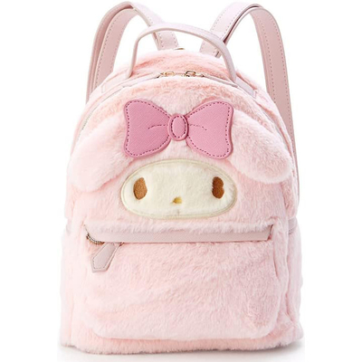 Groothandel schattig harig pluis hond mini rugzak voor meisjes dubbele schoudertas voor kinderen cadeau kawaii school rugzakken