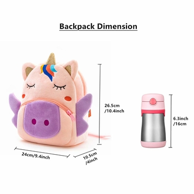 Custom Cute Toddler Backpack Plush Animal Kids Backpack schooltassen voor meisjes Cartoon Mini Travel Bag voor jongens en meisjes School Backpack schattig rugzak cadeau speelgoed rugzak