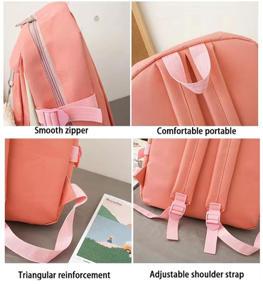 Groothandel Leuke 4pcs/Set Basisschooltas Meisjes Harajuku Kawaii Studenten Boekentas Tiener Handtas Grote capaciteit Studenten Rugzak Meisjes Schoolrugzak Set