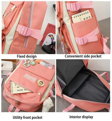 Groothandel Leuke 4pcs/Set Basisschooltas Meisjes Harajuku Kawaii Studenten Boekentas Tiener Handtas Grote capaciteit Studenten Rugzak Meisjes Schoolrugzak Set