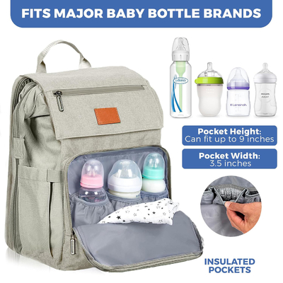 Custom baby luierzak met wisselblok Grote reistassen voor pasgeboren baby Essentials Pack Moederrugzak Casual Vrouwenrugzak