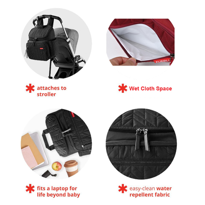 Op maat gemaakte luiertas rugzak Multifunctie reistas met wisselpad mochila Casual tas voor vrouwen Tote tas
