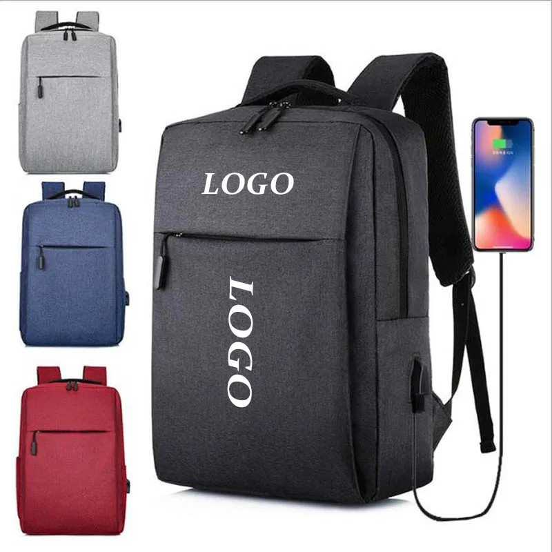 Custom LOGO Laptop rugzak voor mannen Business bag a dos Waterdicht Oxford rugzakken School Student rugzak met USB