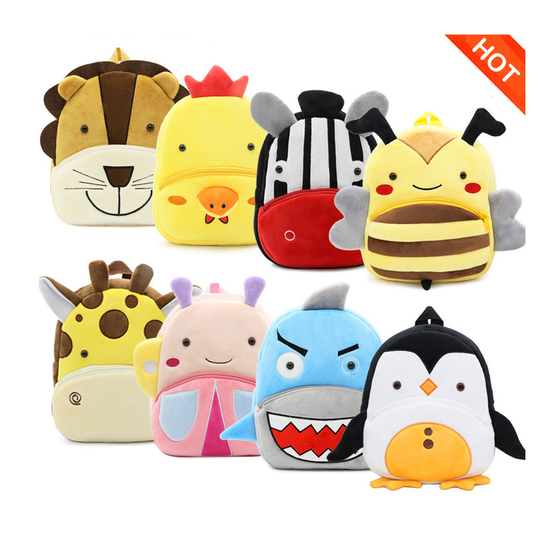 Custom Cute Toddler Backpack Plush Animal Kids Backpack schooltassen voor meisjes Cartoon Mini Travel Bag voor jongens en meisjes School Backpack schattig rugzak cadeau speelgoed rugzak